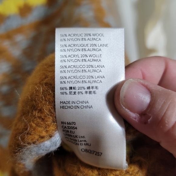 NWT Free People Alpine Oversized Sweater Cinnamon Toast Large Wool Alpaca Blend - Picture 11 of 11